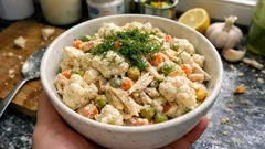 Tavuklu Karnabahar Salatası: Yoğurtlu sosuyla hafif ama tok tutan tarif