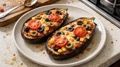 Hamursuz patlıcan pizza: fırında yumuşacık, üstü kaşarlı pratik tarif