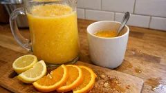 Sadece 3 portakalla 5 litre portakal suyu: dondurma yöntemiyle bol aromalı tarif