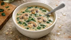 Ispanaklı mantar çorbası: sütle tam kıvamında, pratik ve yumuşacık