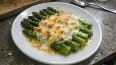 Fırında Kaşarlı Kuşkonmaz: Ön haşlama ile yumuşacık, üstü güzelce gratine