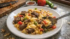 Tek tavada kavurmalı yumurta: biberle lezzetlenen, tok tutan kahvaltılık tarif