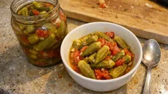 Çiğden bamya konservesi tarifi: su banyosunda güvenle, kışa hazır
