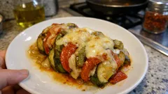 Fırında kabak dizme tarifi: az malzemeyle hafif ve lezzetli akşam yemeği