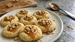 Ortası akışkan karamel dolu karamelli kurabiye: kıtır hamurla tam kıvamında