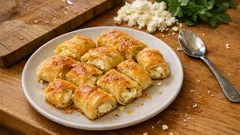 Süt ve yağla kat kat çıtır: Fırında peynirli börek tarifi