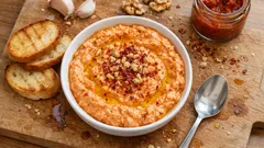 Dakikalar içinde yoğurtlu acuka: cevizli, sürülebilir kahvaltılık sos