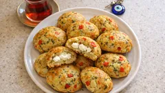 Kabartma tozuyla sebzeli mayasız poğaça: patatesli, yumuşacık ve pratik