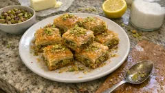 Hazır yufkayla fıstıklı baklava: soğuk şerbet–sıcak tepsiyle çıtır çıtır