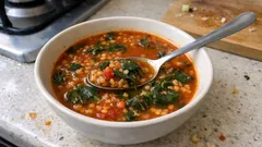 Tek tencerede salçalı semizotu çorbası: bulgur ve mercimekle tam kıvam