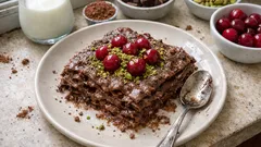 Fırınsız Çikolatalı Güllaç: Kakao-çikolata şerbetiyle tam kıvamında