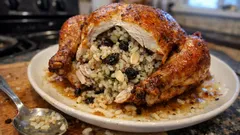 İç pilavlı tavuk dolma: yağlı kâğıtla yumuşacık, sonradan çıtır çıtır