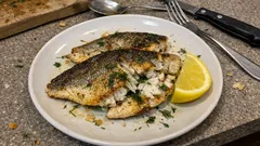 Sarımsaklı dereotlu sosla tavada çipura fileto: dışı çıtır, içi sulu