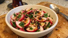 Nar ekşili turp mezesi: 25 dakikada kıvamını bulan ferah meze