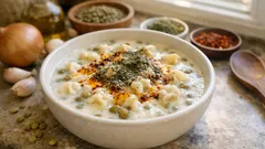 Yeşil mercimekli mantı çorbası: yoğurtlu terbiyesi kesilmeyen lokanta tadı