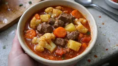 Tek tencerede etli karnabahar yemeği: lokum gibi et, dağılmayan karnabahar