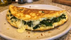 Sulanmayan ıspanaklı peynirli omlet: puf gibi kabaran pratik kahvaltılık
