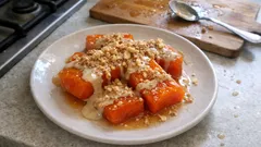 Lokum gibi tahinli kabak tatlısı: kendi suyunda yavaş pişirme tarifi