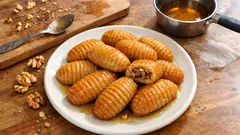 İrmiksiz kalburabastı tarifi: katı yağsız, fırında kıyır kıyır şerbetli tatlı