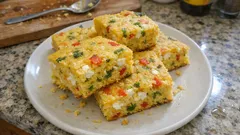 Tek kapta karıştır, fırına ver: peynirli sebzeli mısır ekmeği tarifi
