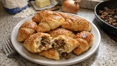 Kıymalı katmer poğaça tarifi: kat kat açılan, fırından çıkınca yumuşacık