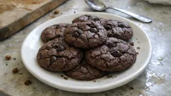 Kakaolu pudingli az malzemeli kurabiye: tek kapta, çatlak üstlü pratik tarif