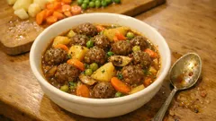 Tek tencerede Köfteli Orman Kebabı: salçalı sosuyla tam kıvamında