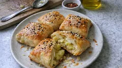 Hazır yufkayla patatesli bohça böreği: fırında çıtır çıtır, içi yumuşacık