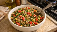 Köz biberli karabuğday (greçka) salatası: tok tutan, glutensiz pratik öğün