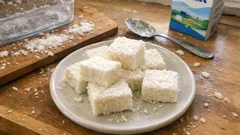 Bardakta şekil alan Kokoş Lokum: hindistan cevizine bulanan pratik sütlü tatlı