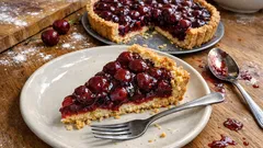 Kıyır hamurlu vişneli turta tarifi: ekşi-tatlı dengesi tam, dilimi düzgün