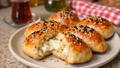 Mayasız sıvı yağlı şipşak poğaça: 20 dakikada puf puf, peynirli