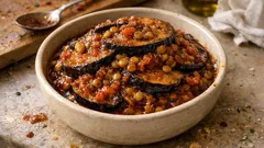 Nar ekşili Şeyh Mualla tarifi: Patlıcan ve yeşil mercimekle tek tencerede