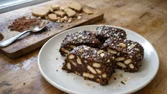 Fırınsız çikolatalı mozaik pasta: kıvamı garanti, dilim dilim tam desen