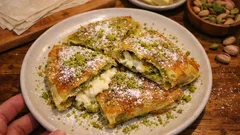 Baklavalık yufkadan tavada fıstıklı katmer: 10 dakikada çıtır tatlı