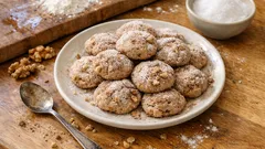 Tarçınlı cevizli bayatlamayan kurabiye: fırından çıkar çıkmaz pudra şekerine bulayın