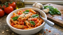 20 dakikada domatesli fesleğenli makarna: taze sosuyla hafif ve doyurucu