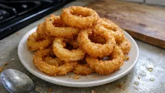 Sodalı kaplamayla dışı çıtır içi yumuşak soğan halkası tarifi