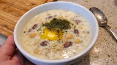 Yoğurtlu terbiyeli gendime çorbası: nohut ve fasulyeyle doyuran pratik tarif