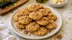 Çay saatine çok yakışan cevizli susamlı tuzlu kurabiye tarifi