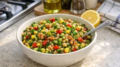 Köz biberli cevizli buğday salatası: hafif ama tok tutan pratik tarif