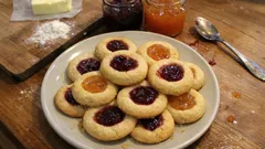 Tek hamurla iki çeşit: vişne ve kayısılı reçelli kurabiye tarifi