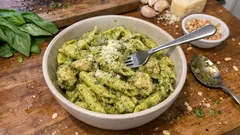 Tek tavada pestolu tavuklu makarna: kremalı sosuyla 20 dakikada hazır