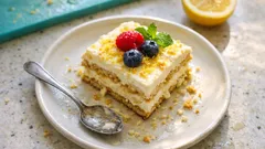 Kahvesiz limonlu tiramisu: fırınsız, ipeksi mascarpone kreması