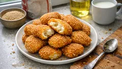 Süte batırıp susama bulayın: dışı çıtır, içi pamuk gibi susamlı pişi