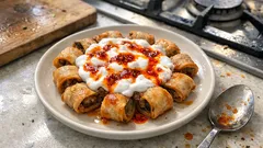 Fırında Boşnak mantısı: çıtır hamur, kıymalı iç ve sarımsaklı yoğurtla