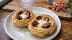 Hazır yufkadan sucuklu-kaşarlı kuş yuvası böreği: 15 dakikada çıtır çıtır