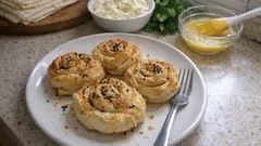 Hazır yufkadan peynirli gül böreği: sosuyla kurumadan çıtır çıtır pişiyor