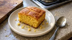 Az malzemeyle fırında mısır ekmeği: dışı kızarmış, içi nemli