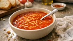 Erişteli domates çorbası: tek tencerede doyurucu, ev usulü tarif